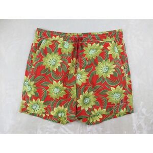 Tommy Bahama Swim Trunks Mens Small Orange Floral Board Shorts Bathing Suit